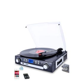 DIGITNOW Vinyl Record Player Bluetooth Turntable with Stereo Speakers