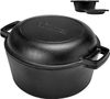 Cast Iron Double Dutch Oven -...