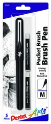 Pentel Color Brush Pen, Black...