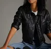 Vegan Cropped Leather Jacket