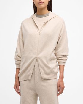 2 Ply Cashmere Zip-Up Hoodie