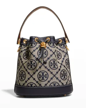 T Monogram Jacquard Bucket Bag