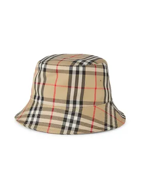 Women's Check Bucket Hat -...