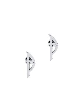 Women's Typo Metal Earrings -...