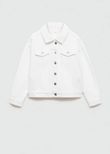 Pocketed denim jacket white -...