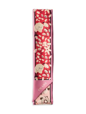 Women's Skinny Printed Silk...