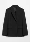 Single-Breasted Wool Blazer -...