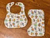 Safari bib and burp cloth...