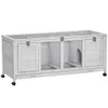 PawHut Wooden Rabbit Hutch...