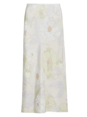 Women's Sati Silk Midi-Skirt...