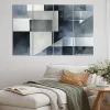 Grey Amd Blue Abstract Zen -...