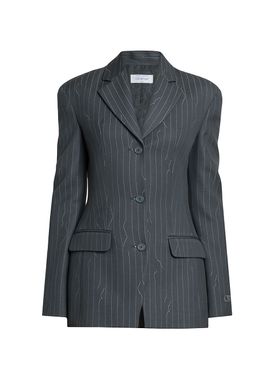 Women's Pinstriped Wool-Blend...