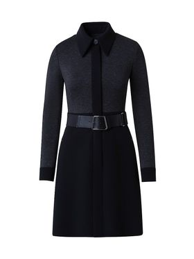 Women's Contrast Trim Belted...