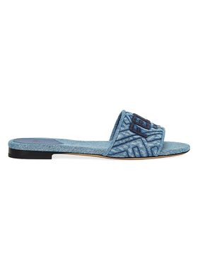 Women's Denim Sandals - Blue...