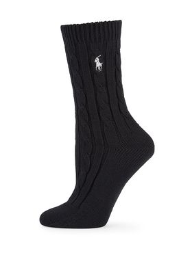 Women's Cable-Knit Crew Socks...