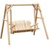 Outsunny Wooden Swing Bench,...