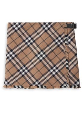 Women's Check Pleated Wrap...