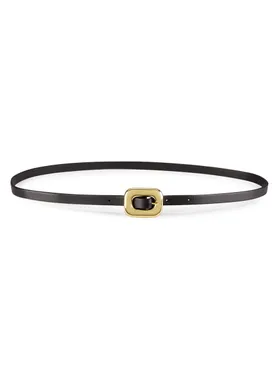 Women's Slim Leather Belt -...