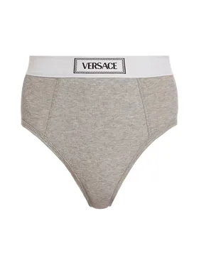 Women's Ribbed Logo Brief -...