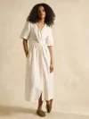 Joules Marina Tan/white Linen...