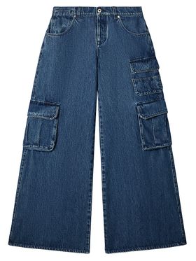 Women's Cargo Wide Denim...