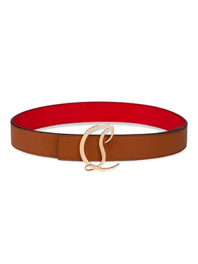 Women's Logo Leather Belt -...