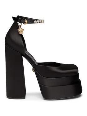 Women's Satin Platform Pumps...