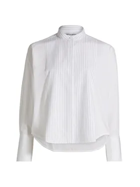 Women's Cropped Tux Shirt -...