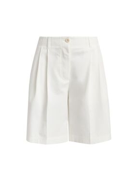 Women's Relaxed Twill Pleated...