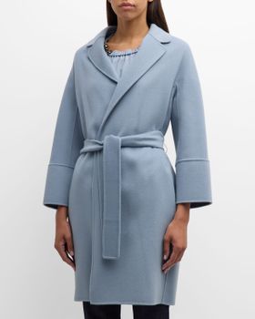 Arona Belted Wool Wrap Coat