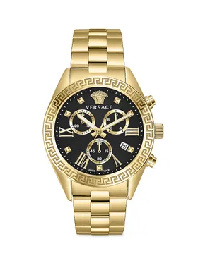 Women's Greca Chrono Goldtone...