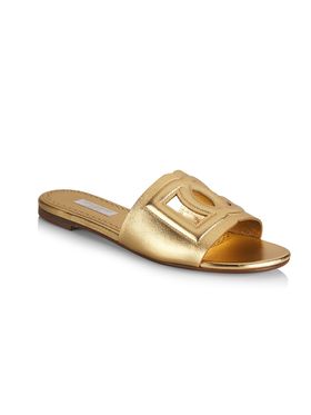 Girl's Metallic Leather Slide...