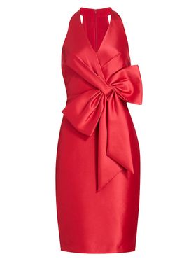 Women's Bow Satin Twill...