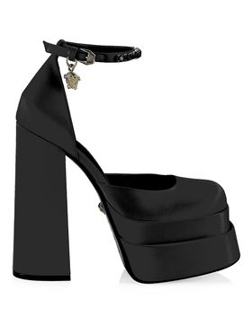 Women's Satin Platform Pumps...