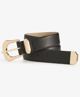 On 34th Metal Tip Black Belt,...