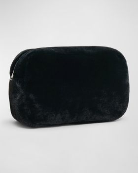 Noor Zip Faux Fur Pouch Bag