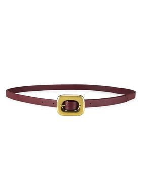 Women's Slim Leather Belt -...