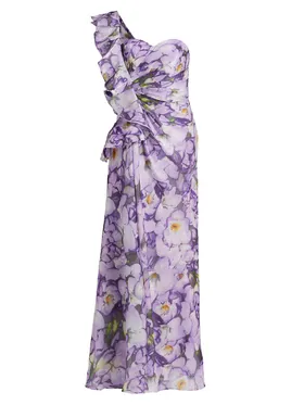 Women's Floral Ruffle...
