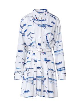 Women's Kasuri Bird-Printed...