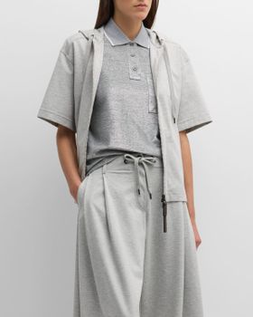 Cotton Monili Zip-Up Hoodie