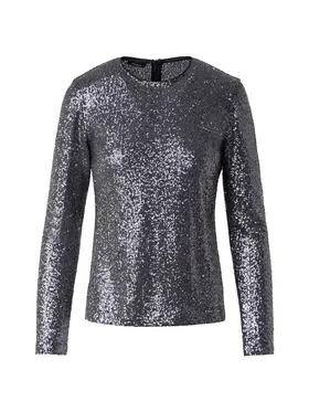 Women's Sequined Jersey Top -...