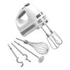 9-Speed White Hand Mixer with...