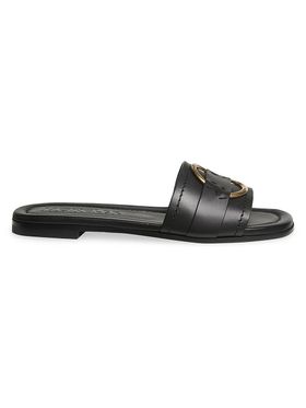 Women's Bell Leather Slides -...