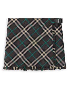 Women's Check Pleated Wrap...