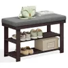SONGMICS Bamboo Shoe Bench,...
