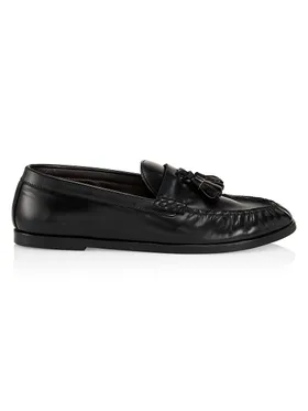 Women's Leather Loafers -...