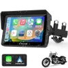 Carpuride Motorcycle GPS Wireless Portable Carplay/Android Auto Waterproof Car Stereo, 5" or 7" IPS Touch Screen with Dual Bluetooth, Navigation/Siri/Google Assistant for Motorbike