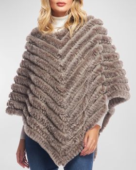 Deluxe Knitted Faux Fur Poncho