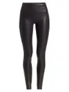 Women's Faux Leather Leggings...