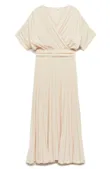 MANGO Pleated Faux Wrap Dress...